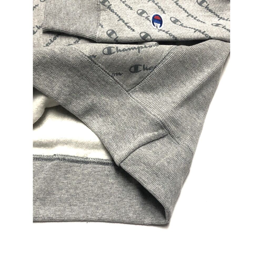 Champion Womens Reverse Weave Crew Sweatshirt Sz L Spellout Diagonal Script Lrg - Picture 3 of 5